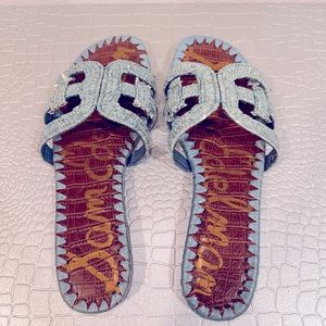 Blue wicker flat sandals - Sam Edelman